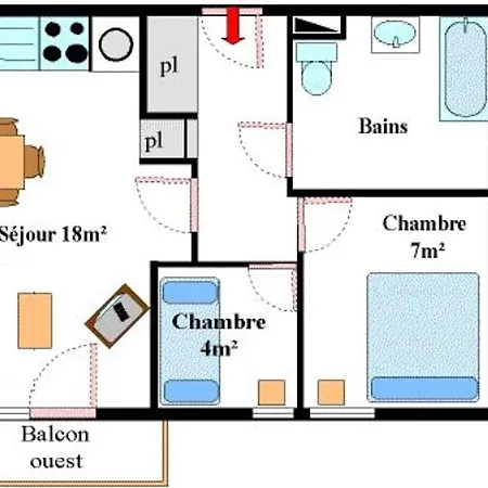 公寓 Cosy, 5 Pers, Centre Village, Proche Pistes, Balcon, Parking, Wifi, Draps Inclus - Fr-1-508-52